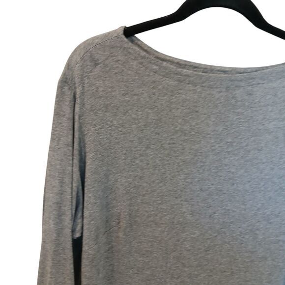 J Jill Shirt Top Womens 1X Gray Wearever Casual Basic Stretch 3/4 Sleeve Euc - Picture 4 of 10